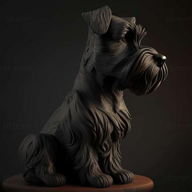 3D model Zwergschnauzer dog (STL)